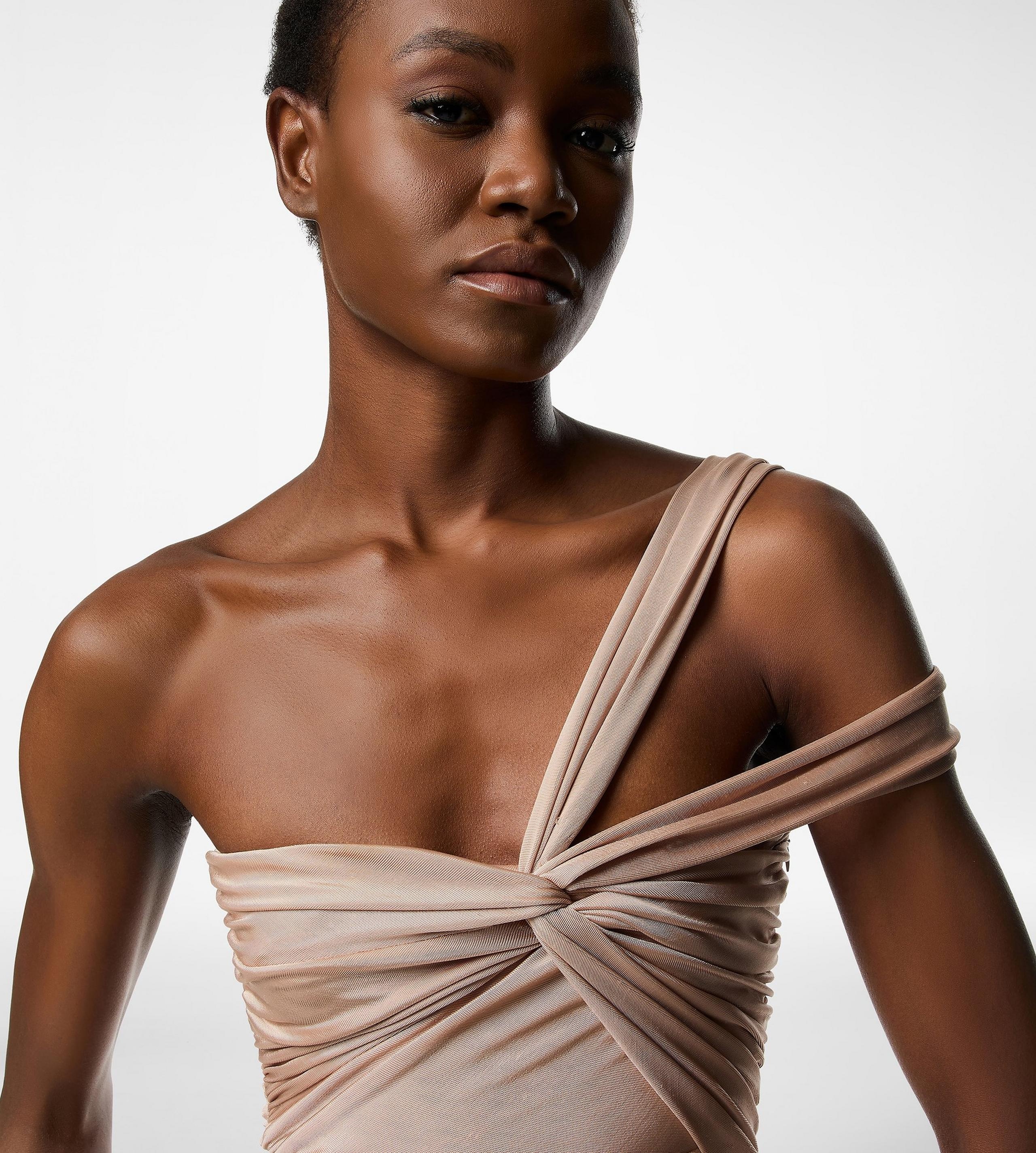 ONE SHOULDER TWIST FRONT EVENING DRESS - 2