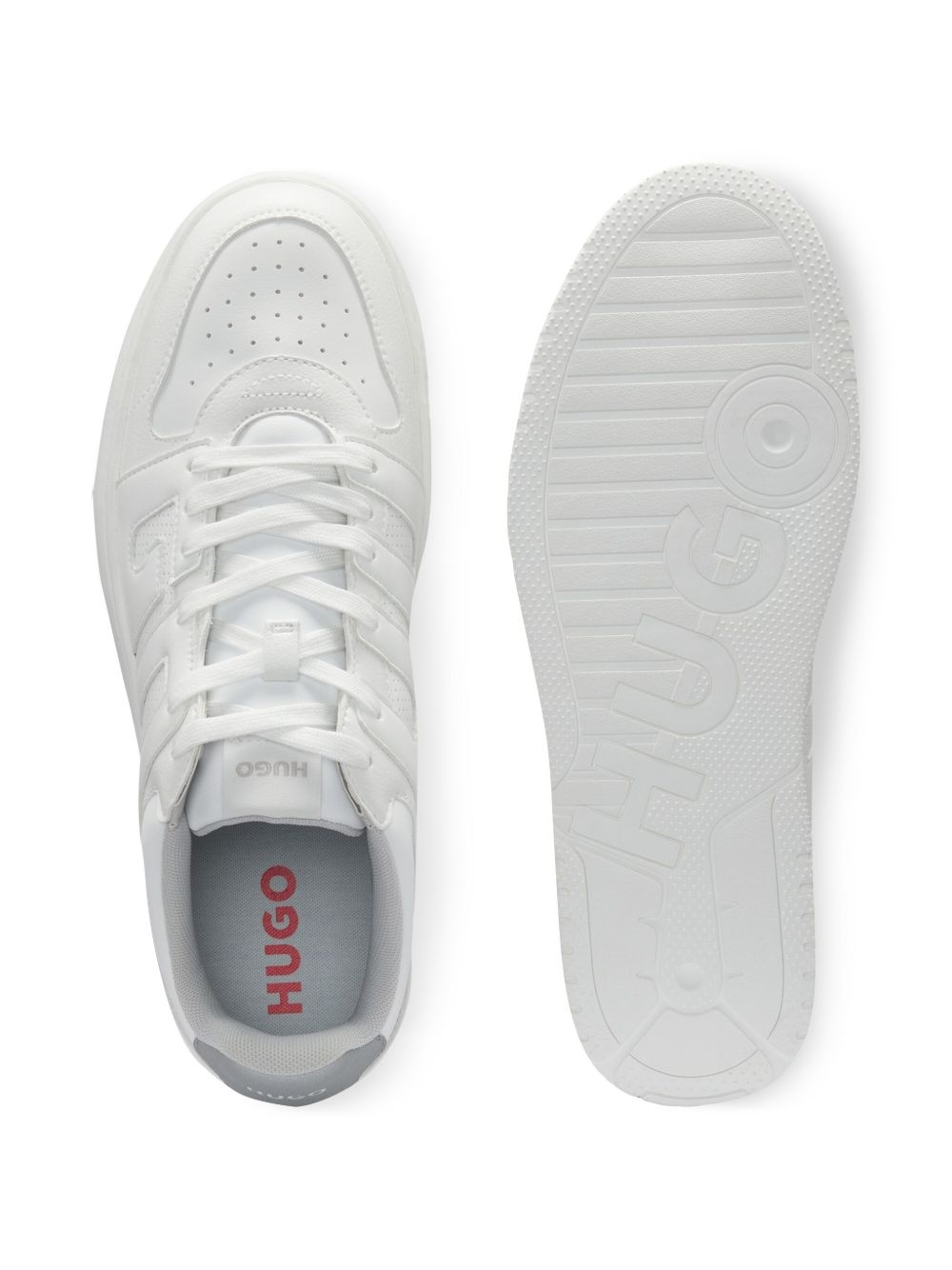 faux-leather sneakers - 4