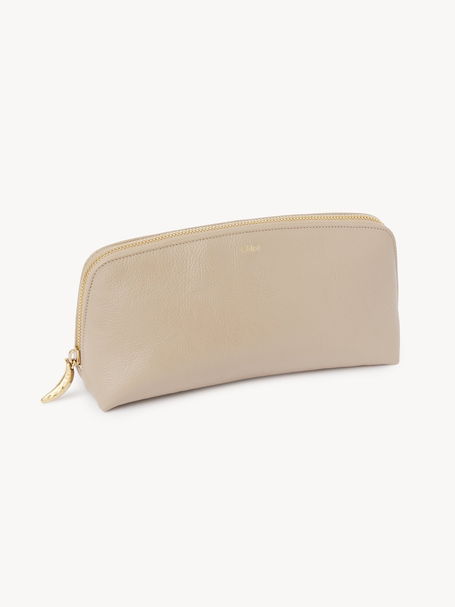 BANANA COSMETIC POUCH IN GRAINED LEATHER - 2