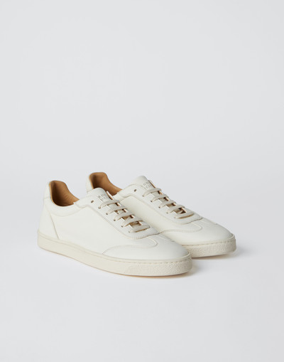Brunello Cucinelli Deerskin unlined sneakers with natural rubber sole outlook