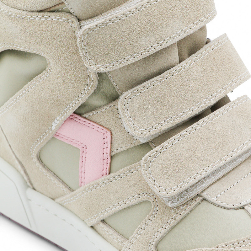 Isabel Marant Cutout High-Top Sneaker — Beige 4