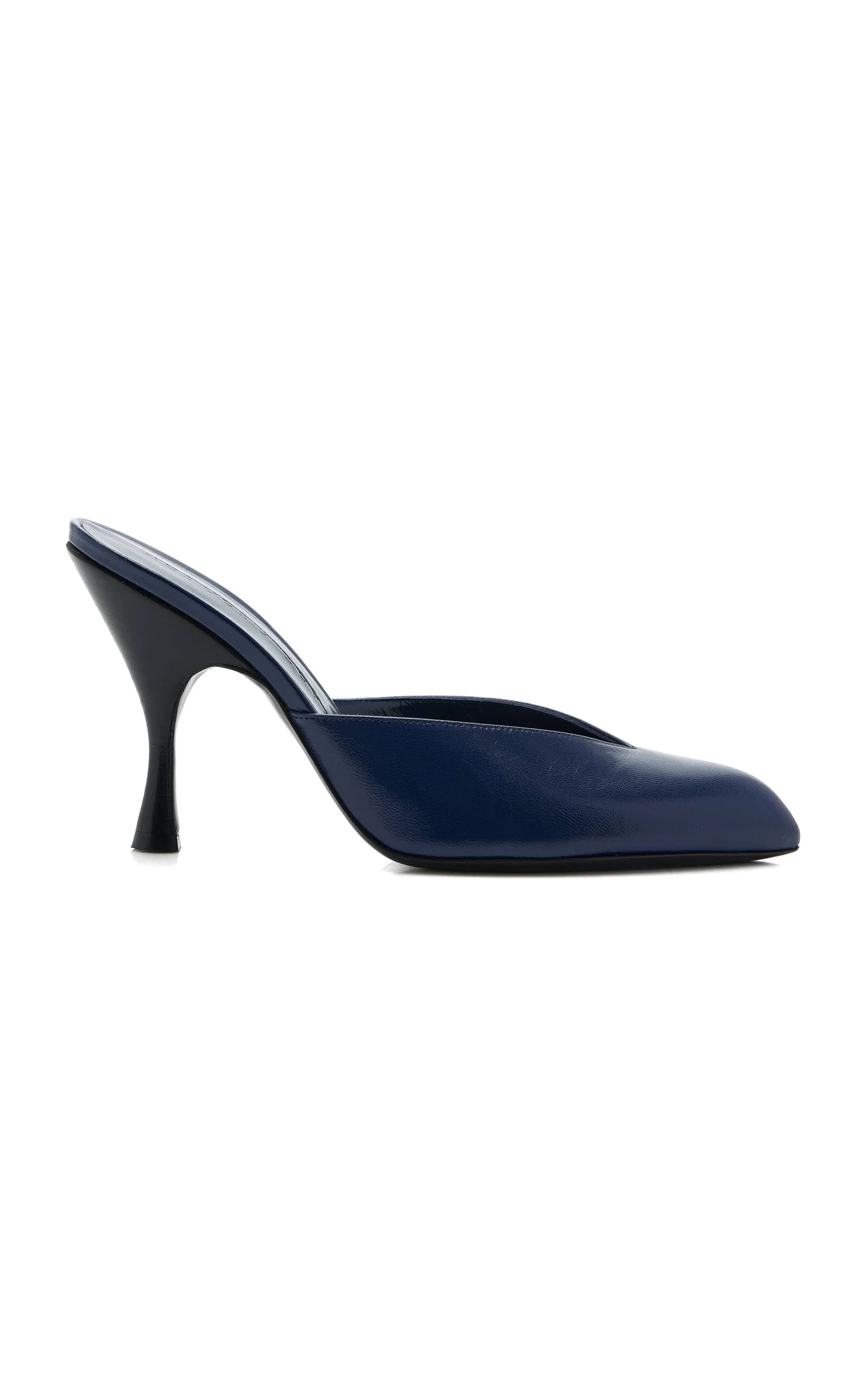 Sitting Pretty Leather Mules navy - 1