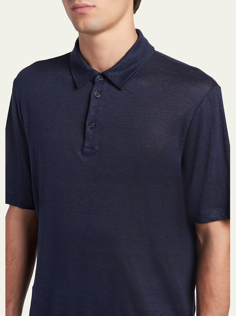Men's Linen Classic-Fit Polo Shirt 5