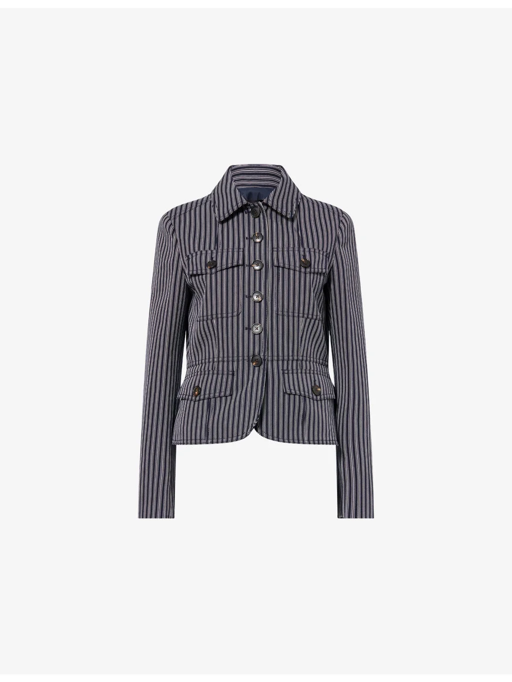Striped Military Cotton-Twill Jacket - 1