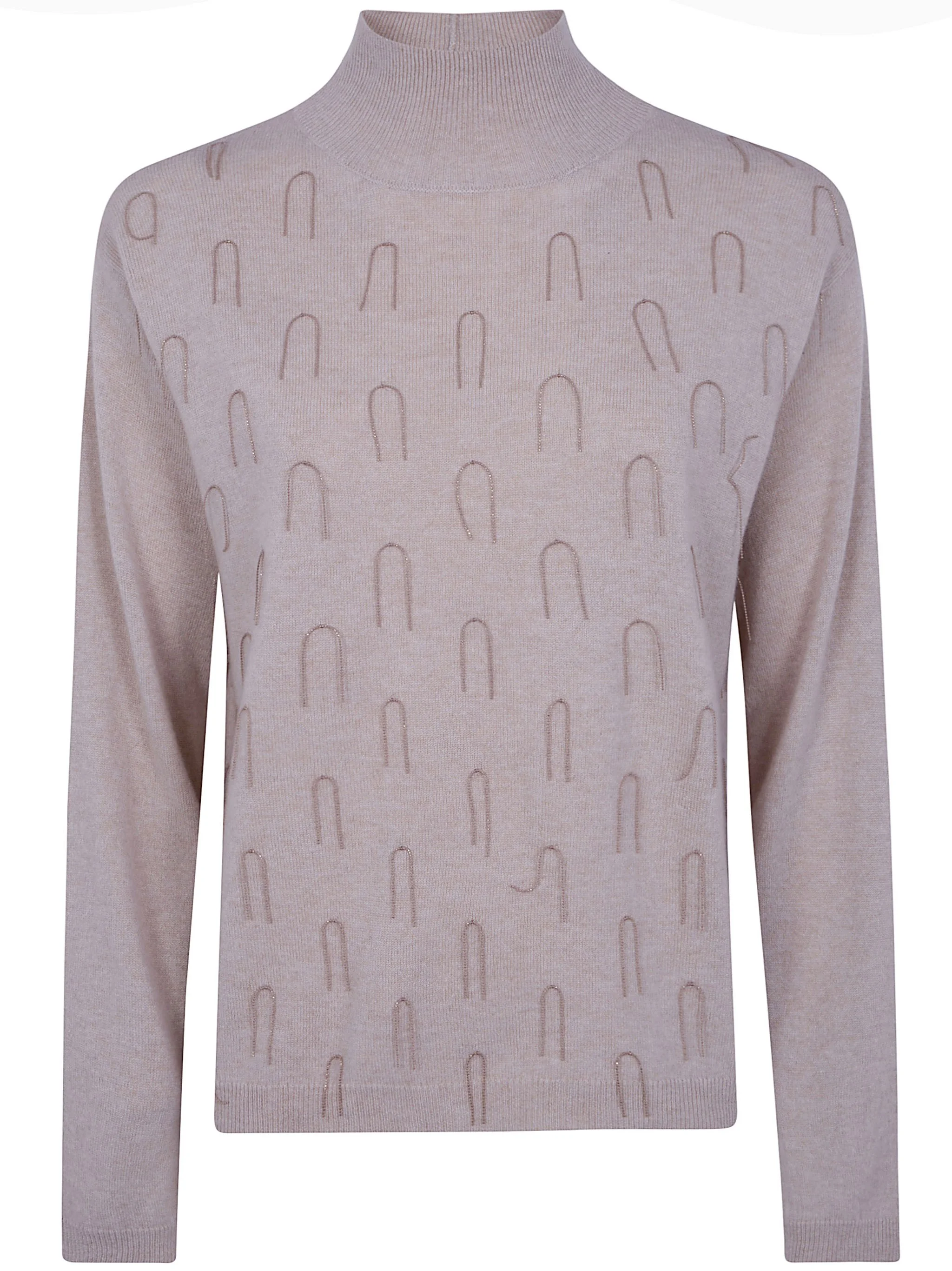 Sweater Wool Blend "Platinum Turtle Neck" - 1