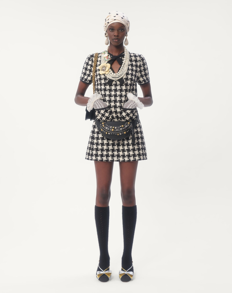 Valentino DAMIER LIGHT TWEED SHORT DRESS outlook