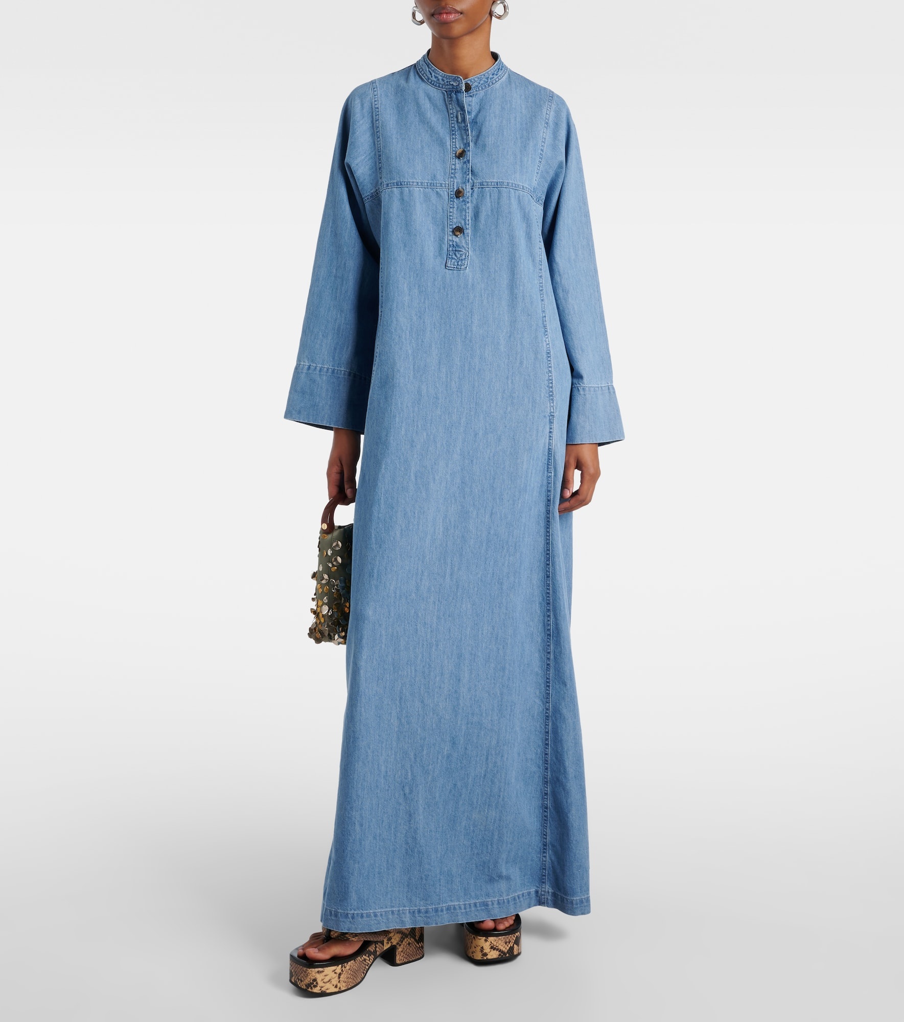 Denim maxi dress - 2