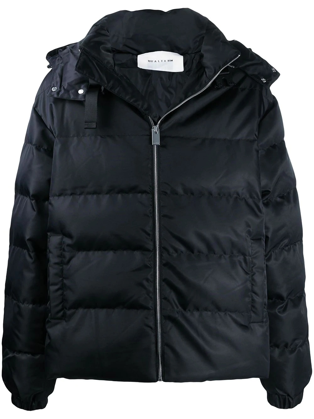 neck-strap quilted coat - 1