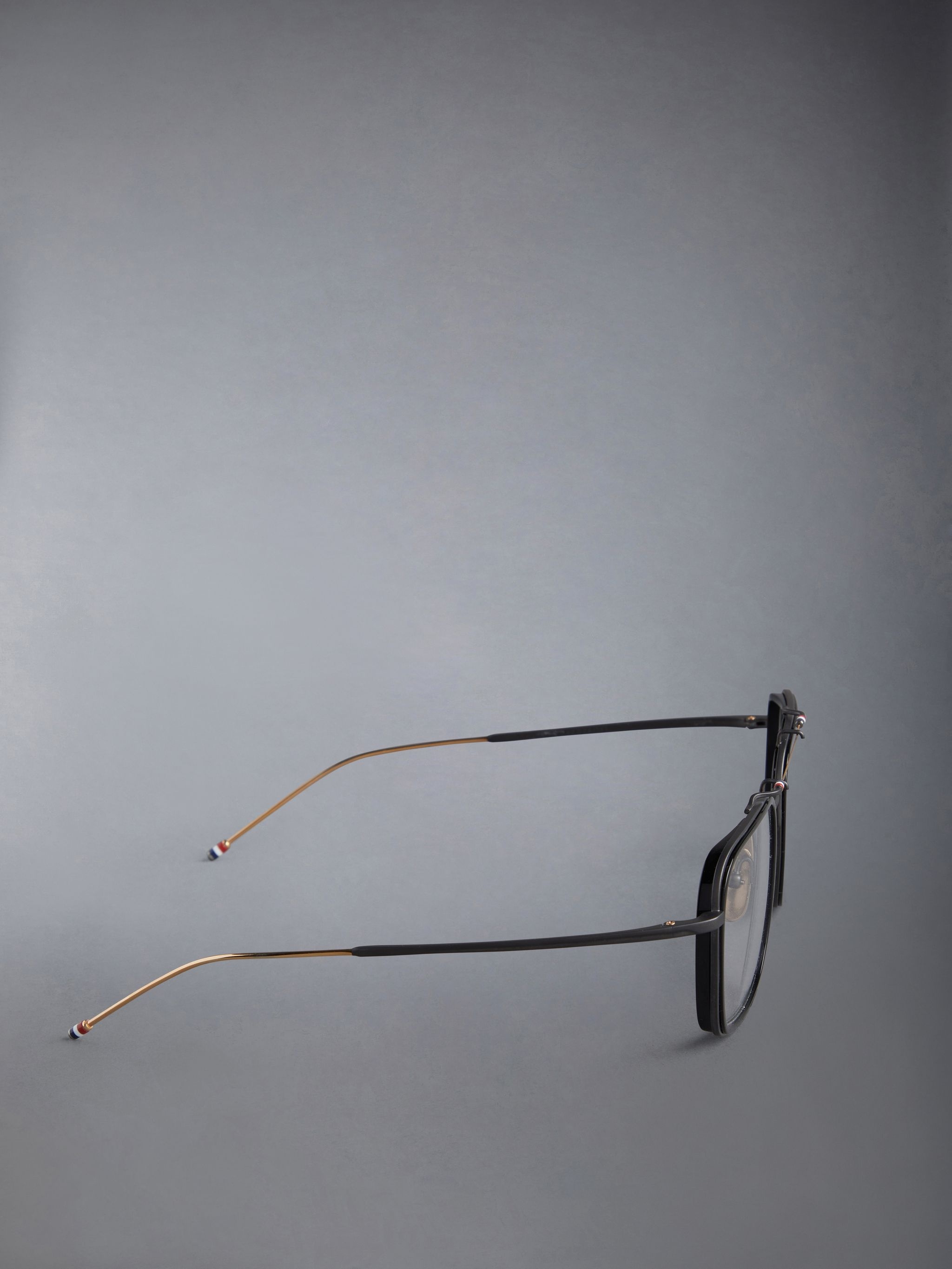 Acetate And Titanium Rectangular Aviator Eyeglasses - 4