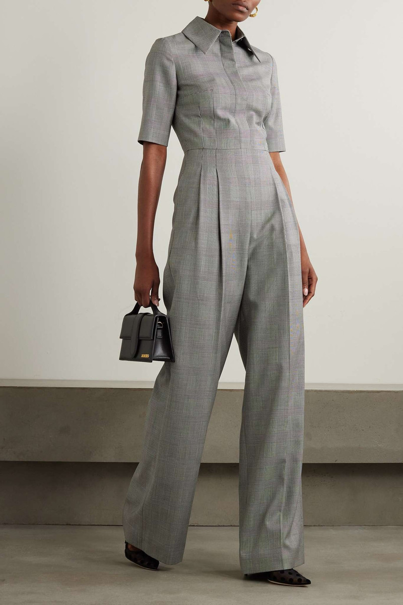 EMILIA WICKSTEAD Elas Prince of Wales checked wool jumpsuit outlook