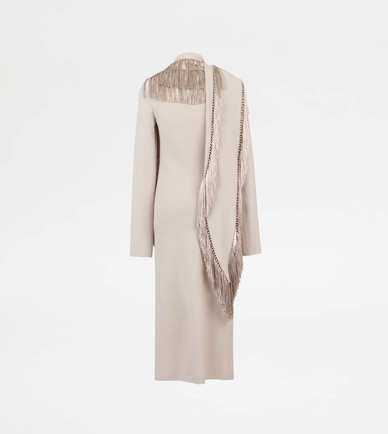 WOOL BLEND DRESS - OFF WHITE 2