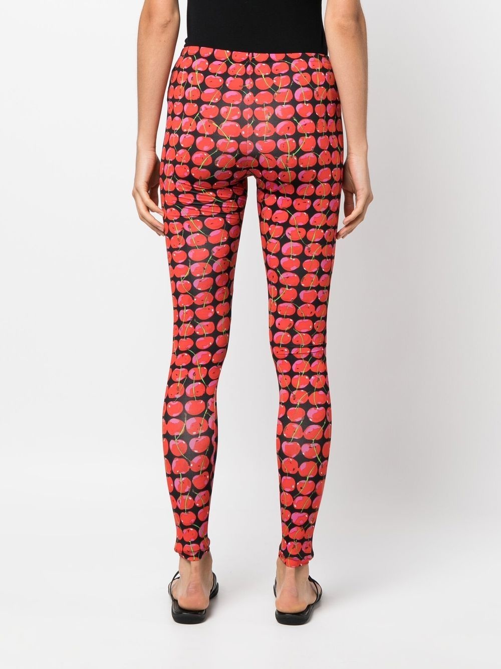 cherry-print mid-rise leggings - 4