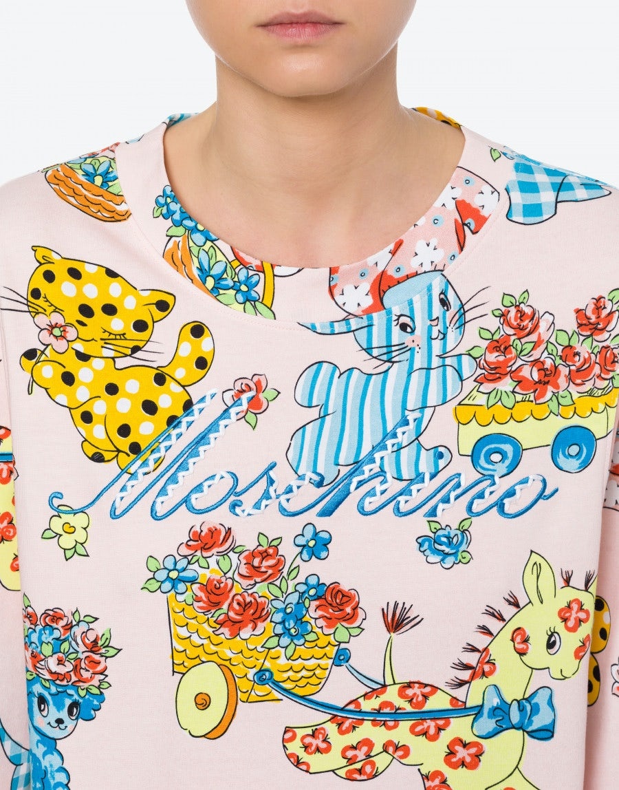CALICO ANIMALS INTERLOCK SWEATSHIRT - 4