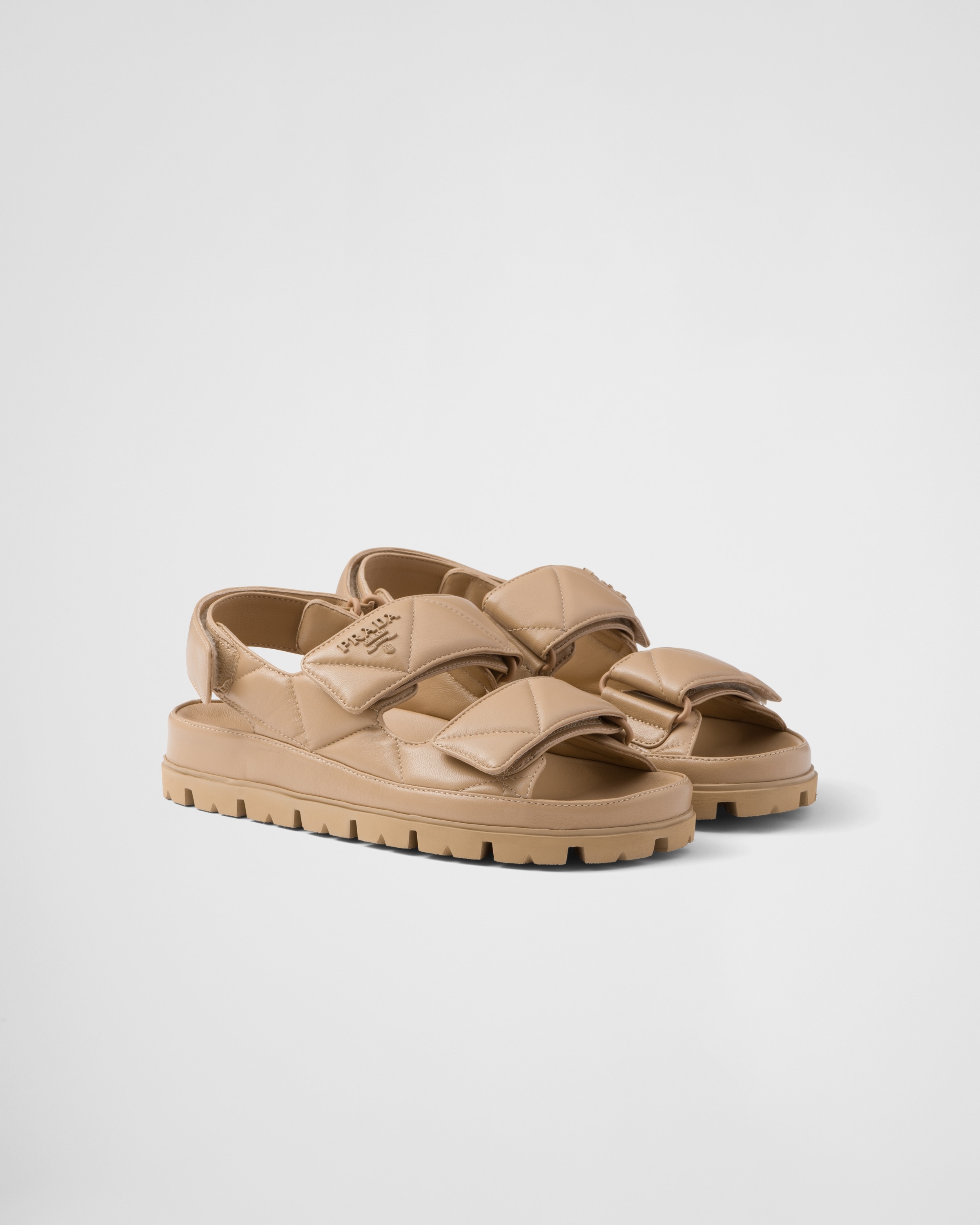 Prada Padded nappa leather sandals | REVERSIBLE