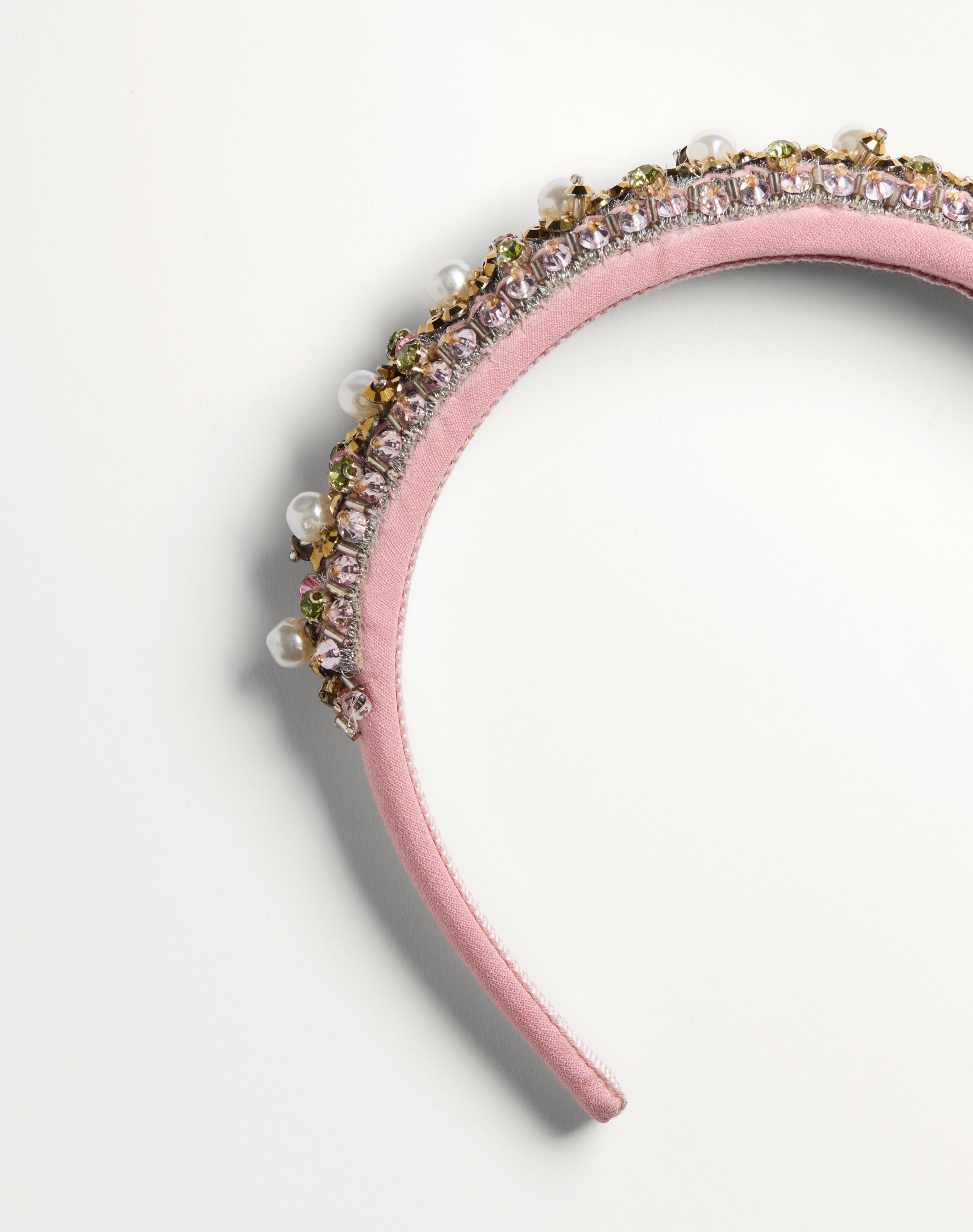 VALENTINO WOOL AND SILK HEADBAND WITH EMBROIDERY - 3