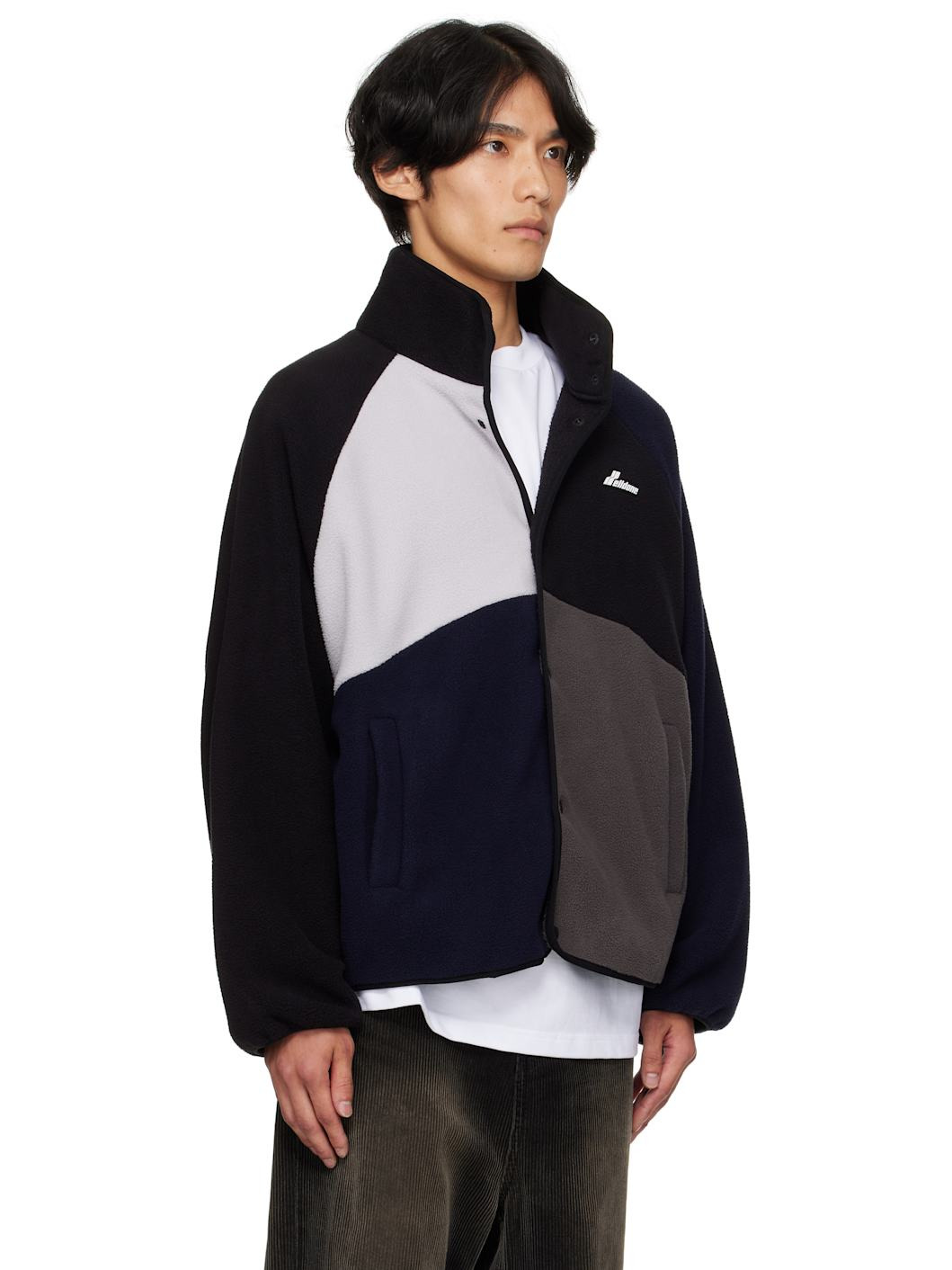 Multicolor Colorblock Fleece Jacket - 2