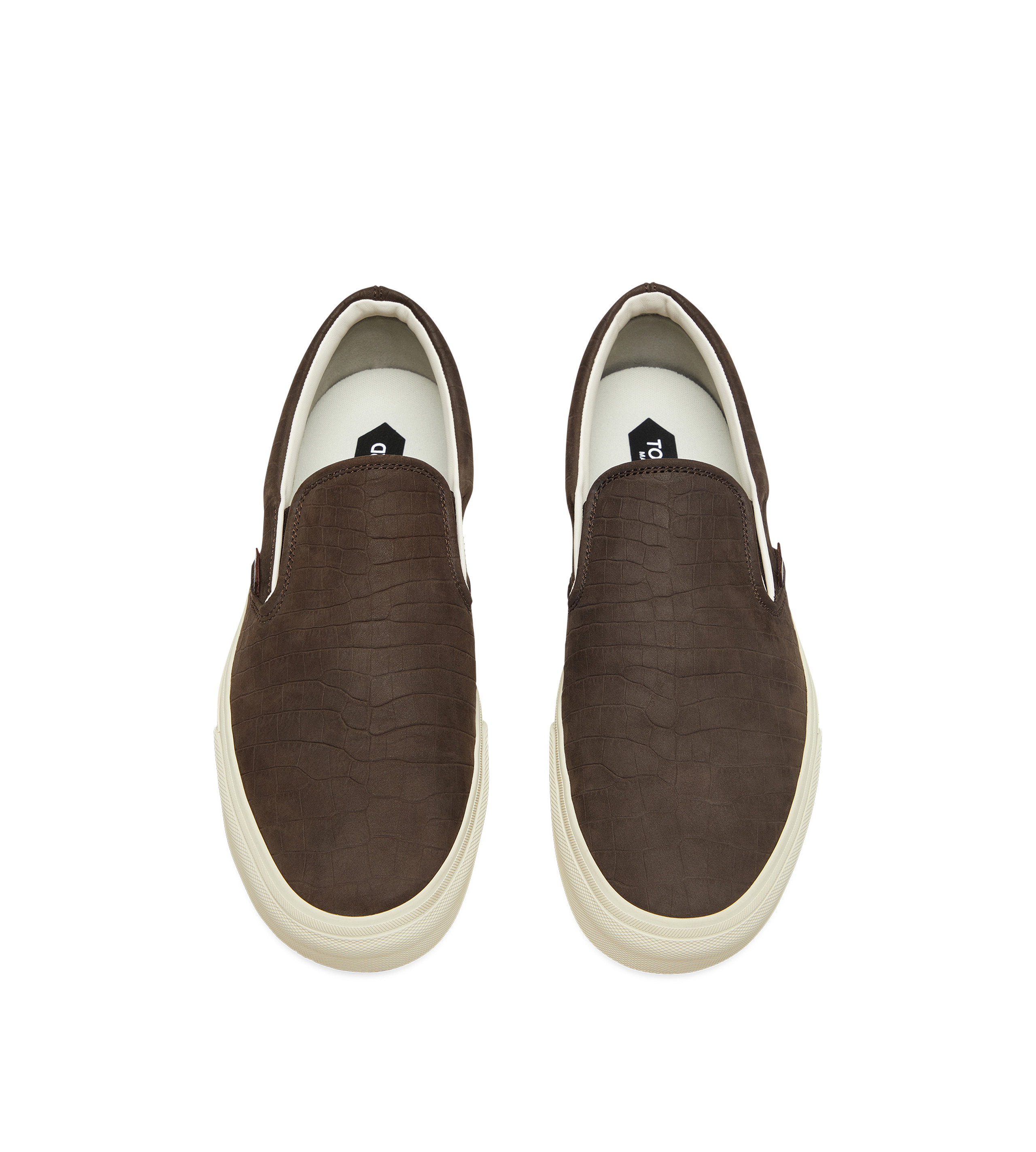 STAMPED CROC NUBUCK JUDE SLIP ON SNEAKER - 2