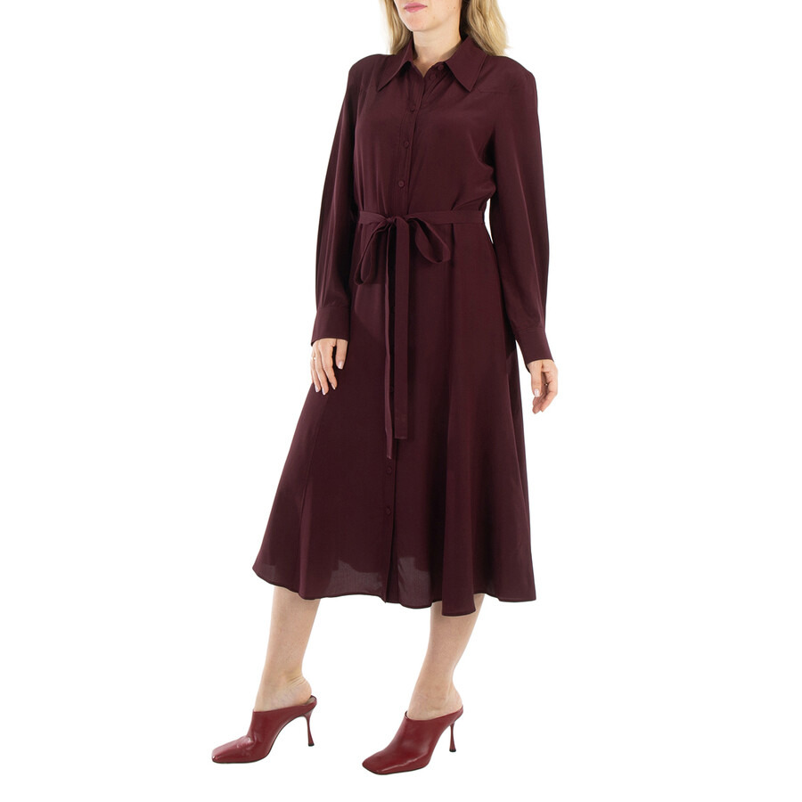 Chloe Obscure Purple Long-Sleeve Midi Shirt Dress - 4