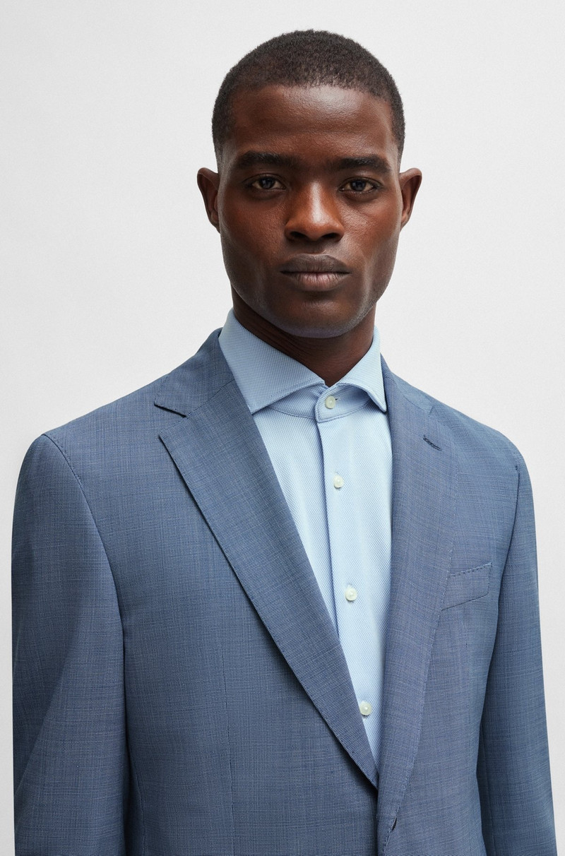 SLIM-FIT SUIT IN MICRO-PATTERNED PERFORMANCE-STRETCH CLOTH 5