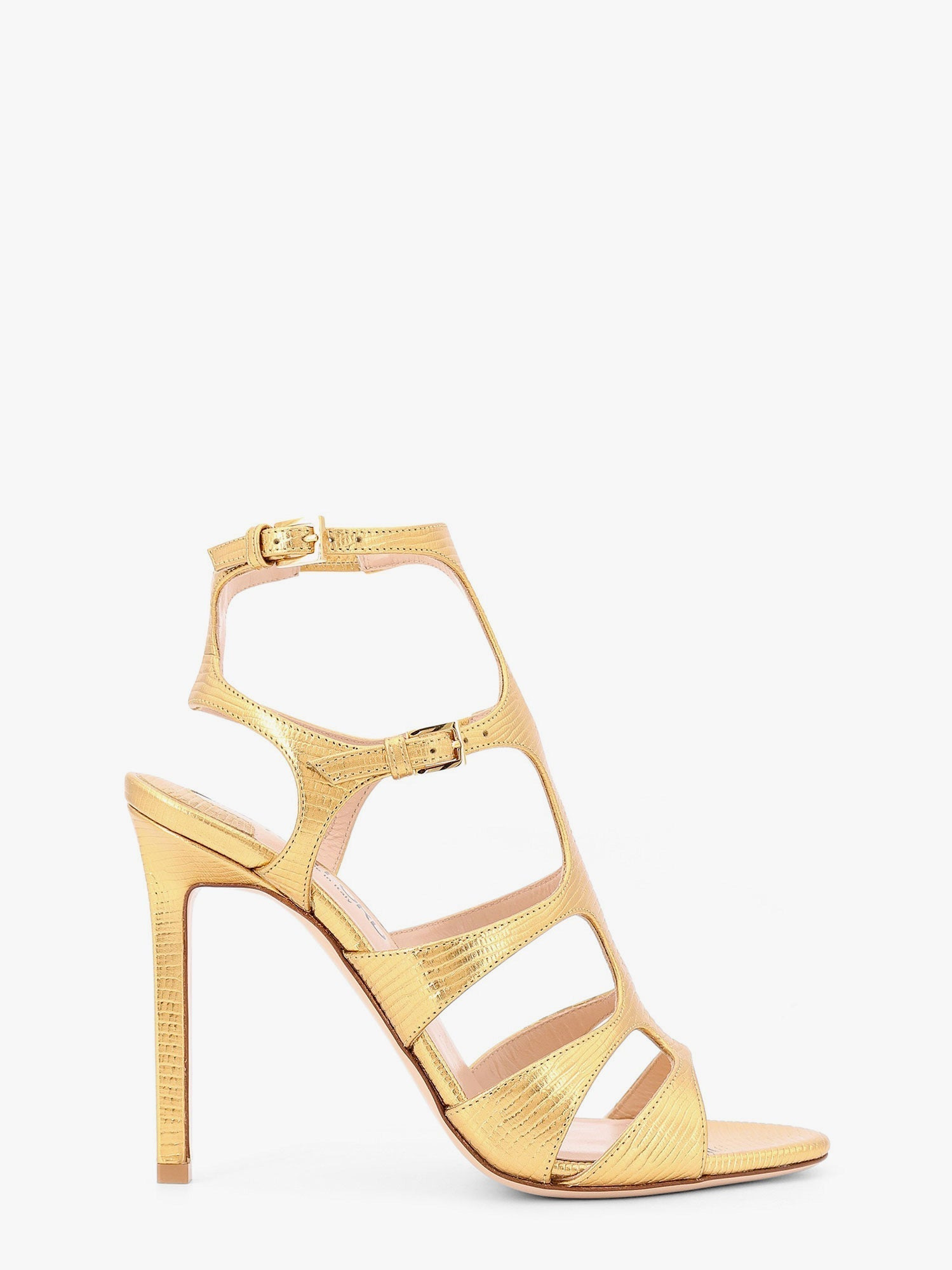Tom Ford Laminated Leather Sandals With Croco Print - 1
