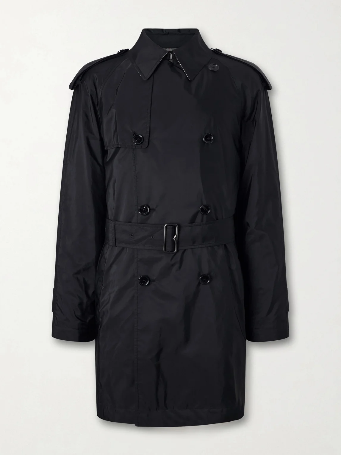 Belted Shell Trench Coat - 1