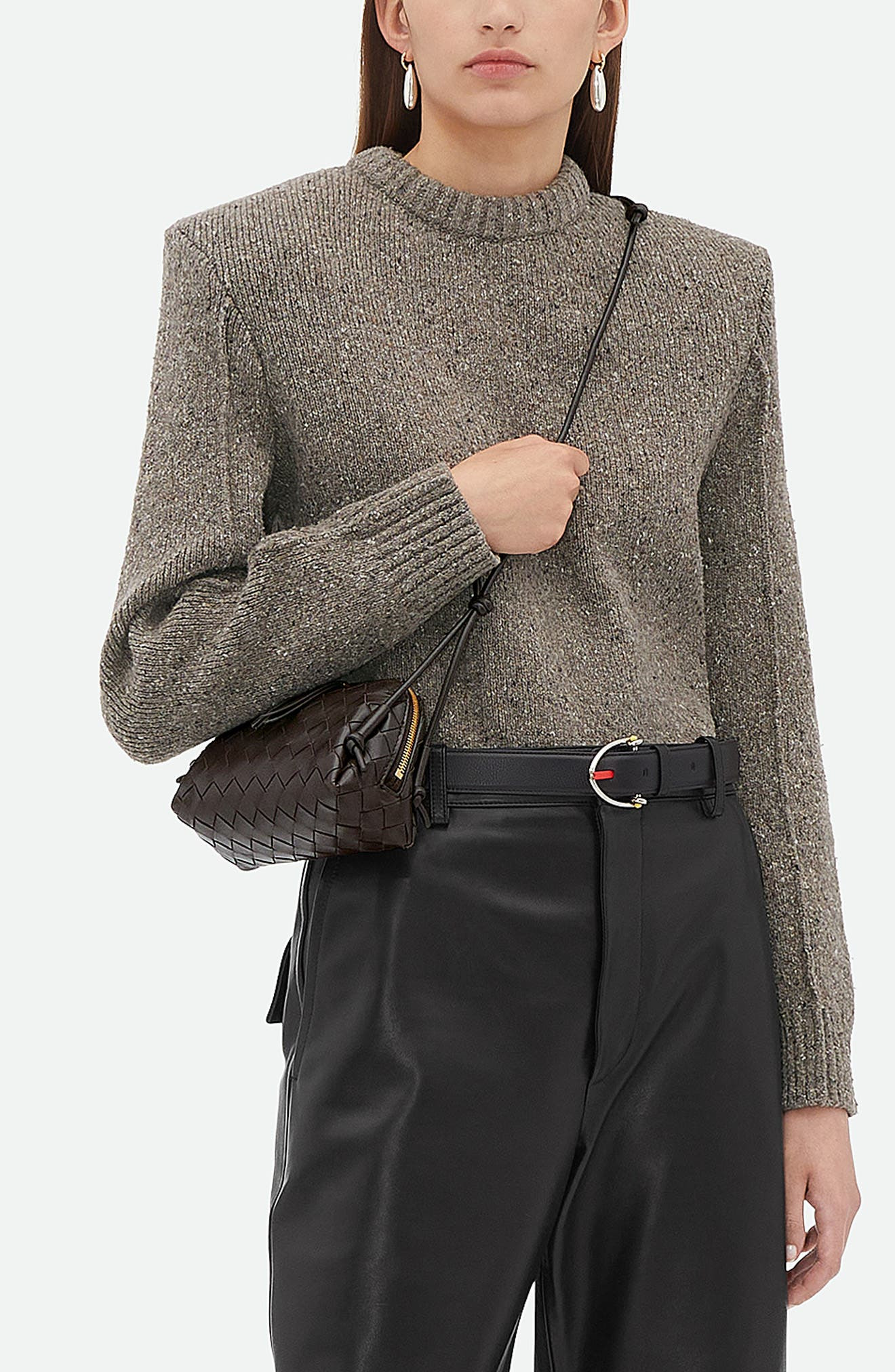 Mini Concert Intrecciato Leather Crossbody Bag - 3
