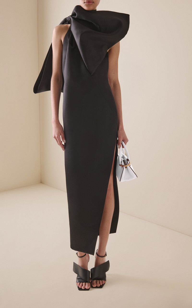 Givenchy Bow-Embellished Silk Maxi Dress black outlook