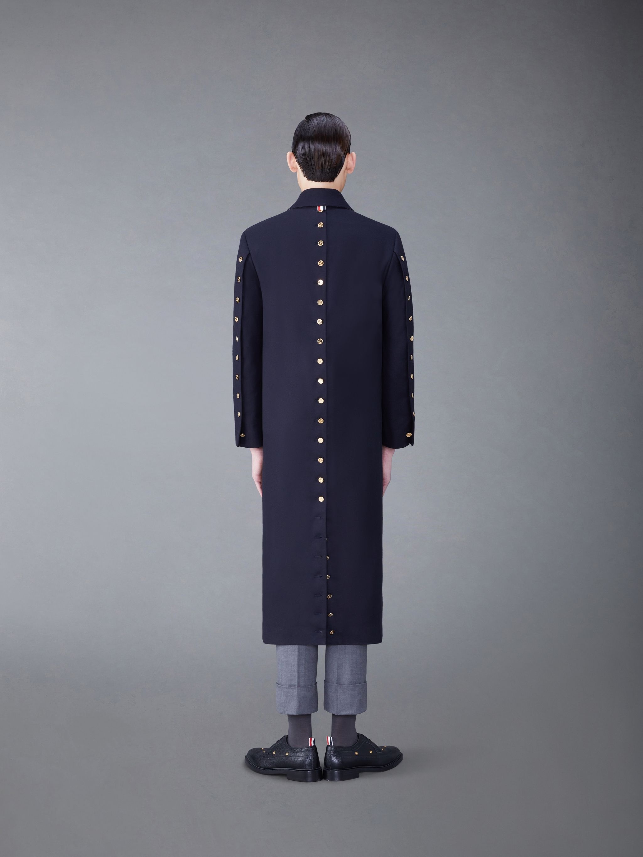 ジャケット・アウター LIGHT MELTON THE BAL COLLAR COAT(BLACK) Thom Browne Melton Button Bal Collar Coat | REVERSIBLE