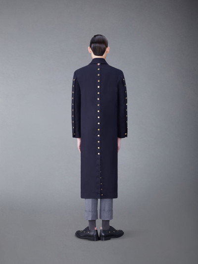 Thom Browne Melton Button Bal Collar Coat outlook