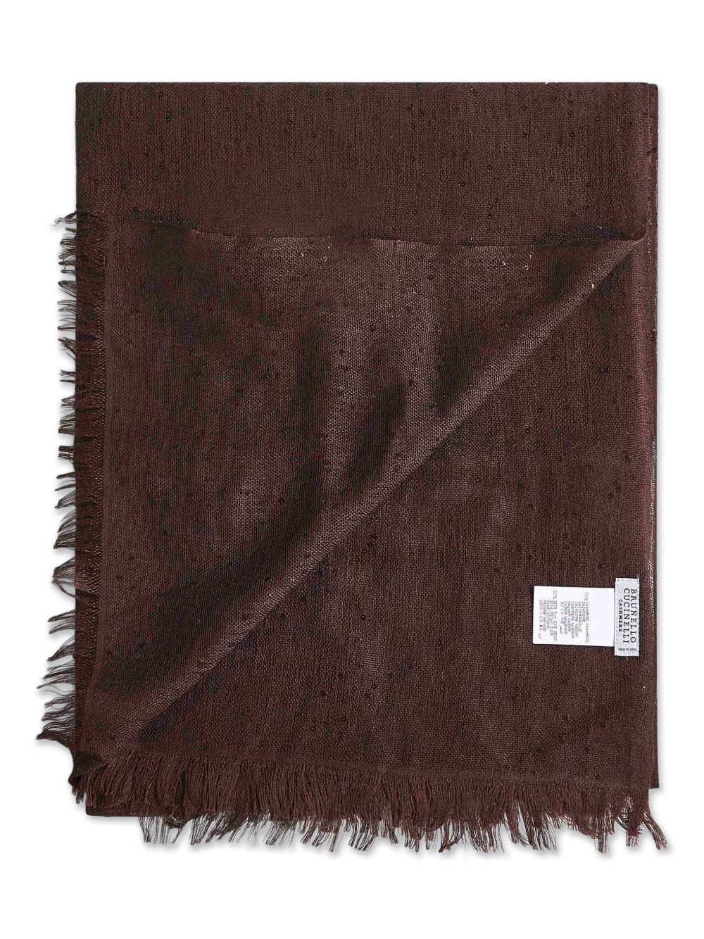 sequin-embellished fringed scarf - 2