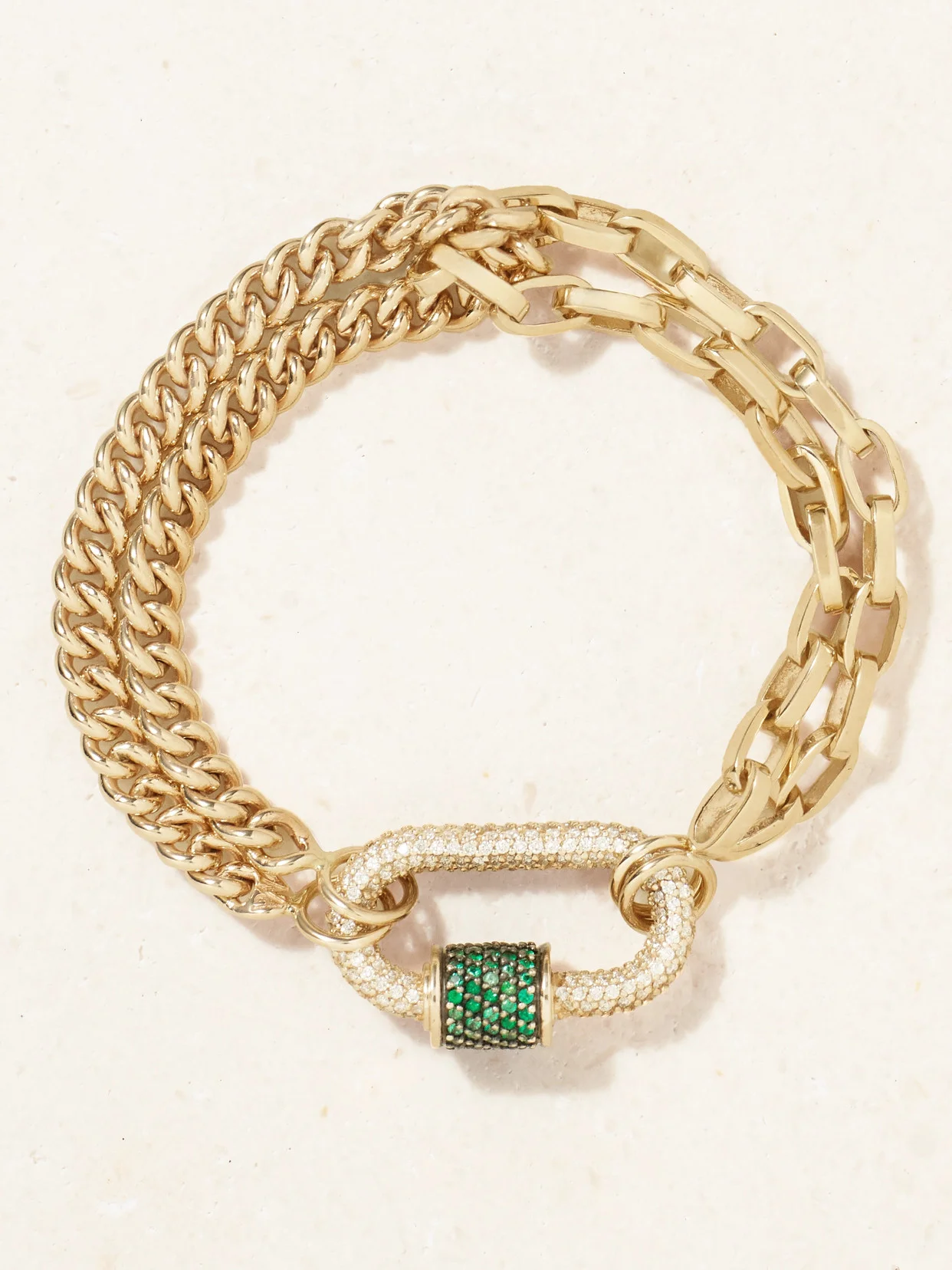 18-karat Gold, Emerald And Diamond Bracelet - 1