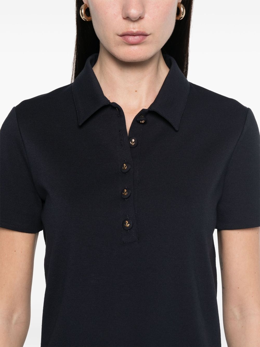 cotton short-sleeve polo top - 5