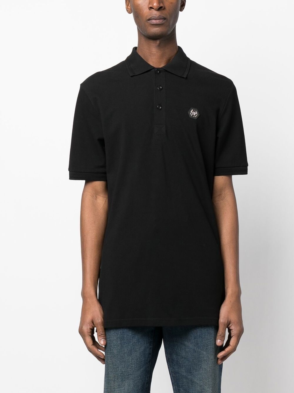 skull-print polo shirt - 3