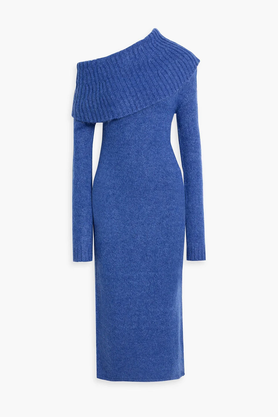 Grayson one-shoulder brushed knitted midi dress - 1