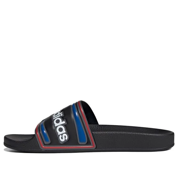 (WMNS) adidas originals Adilette Slides 'Black Red Blue' EE6177 - 1