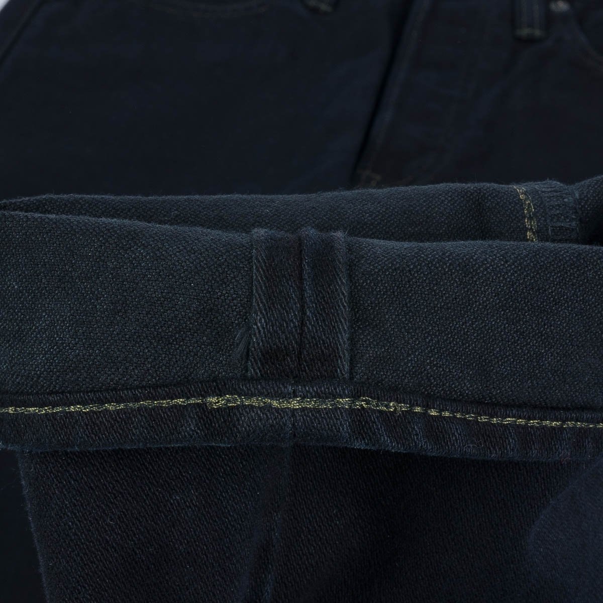 IH-555SBR-14od 14oz Broken Twill Selvedge Denim Super Slim Cut Jeans - Indigo Overdyed Black - 12