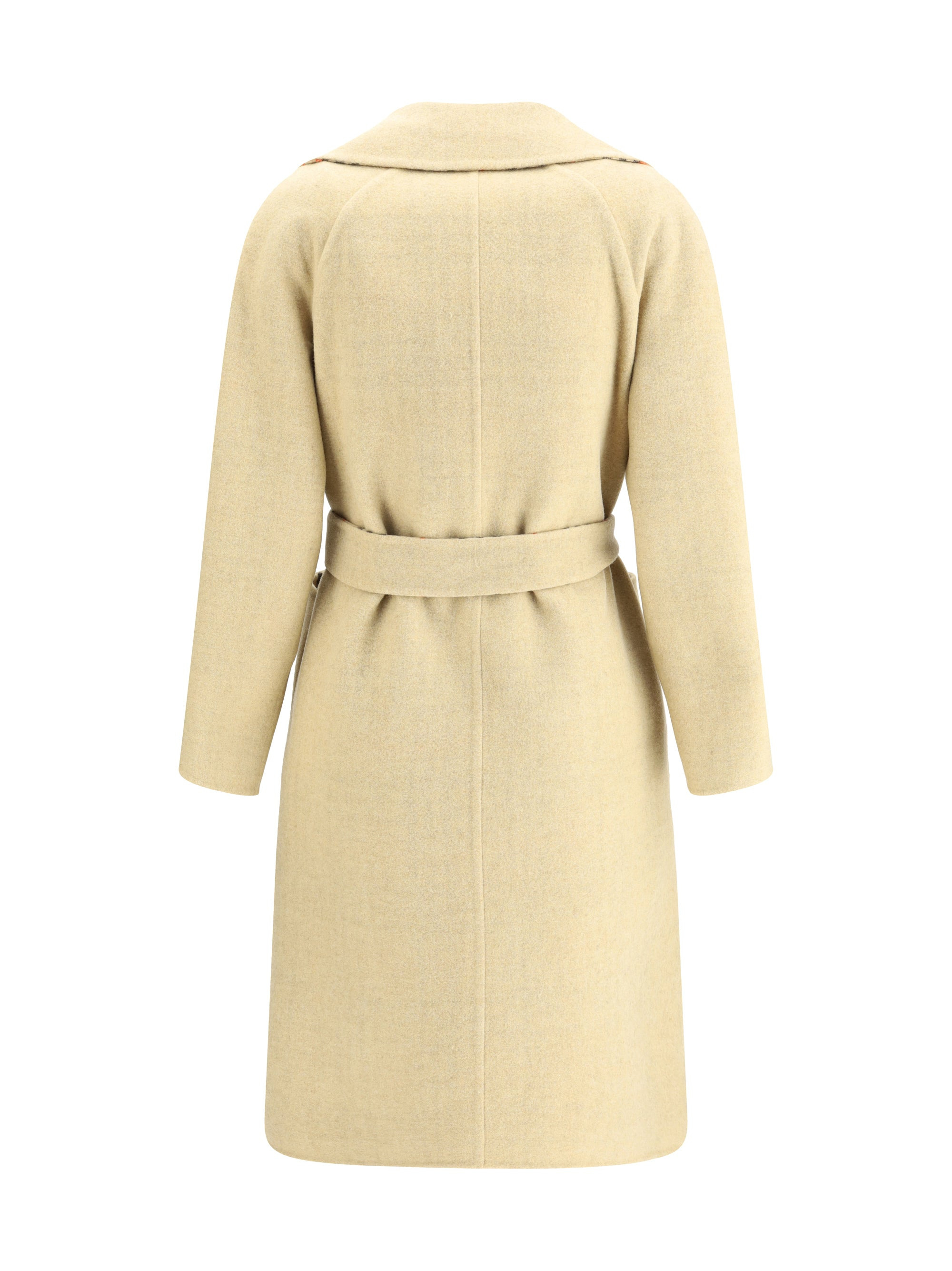 Burberry Women Reversible Wool Robe Coat - 2