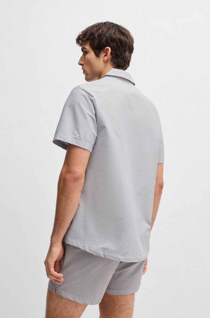 BOSS REGULAR-FIT BEACH SHIRT IN SEERSUCKER FABRIC outlook