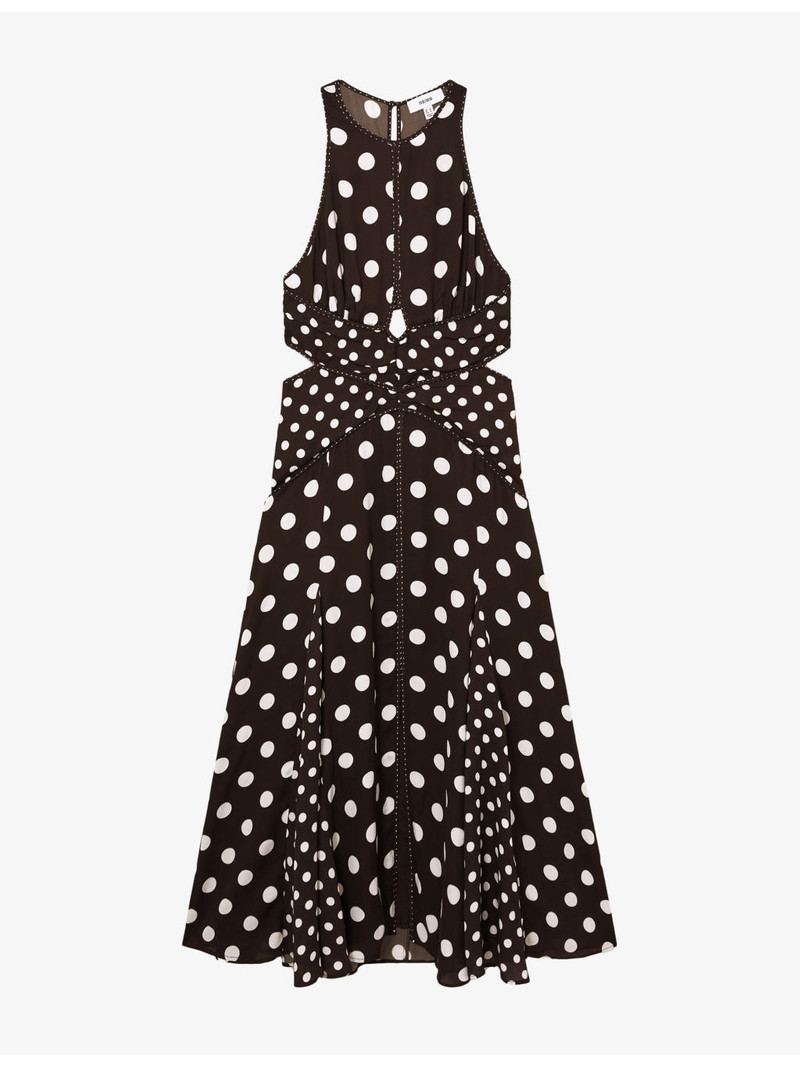 Nayla Polka-Dot Woven Maxi Dress 1
