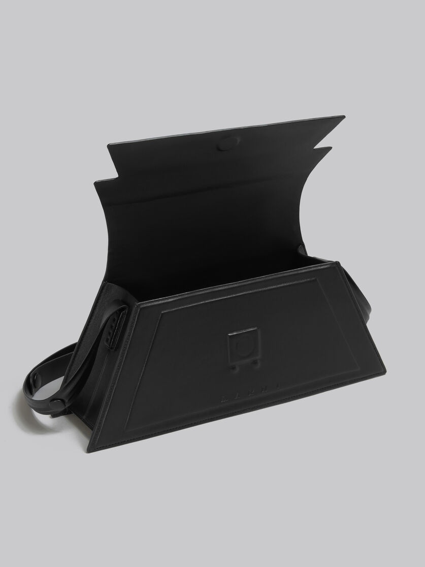 MEDIUM TRUNKOISE BAG IN SMOOTH BLACK LEATHER - 4