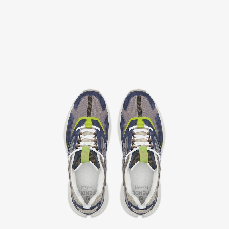 Blue nubuck leather low-tops 4