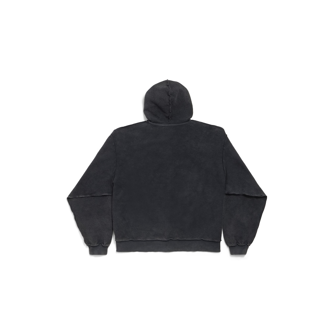 Men's 3b Sports Icon Inside-out Zip-up Hoodie in Black Faded - 6