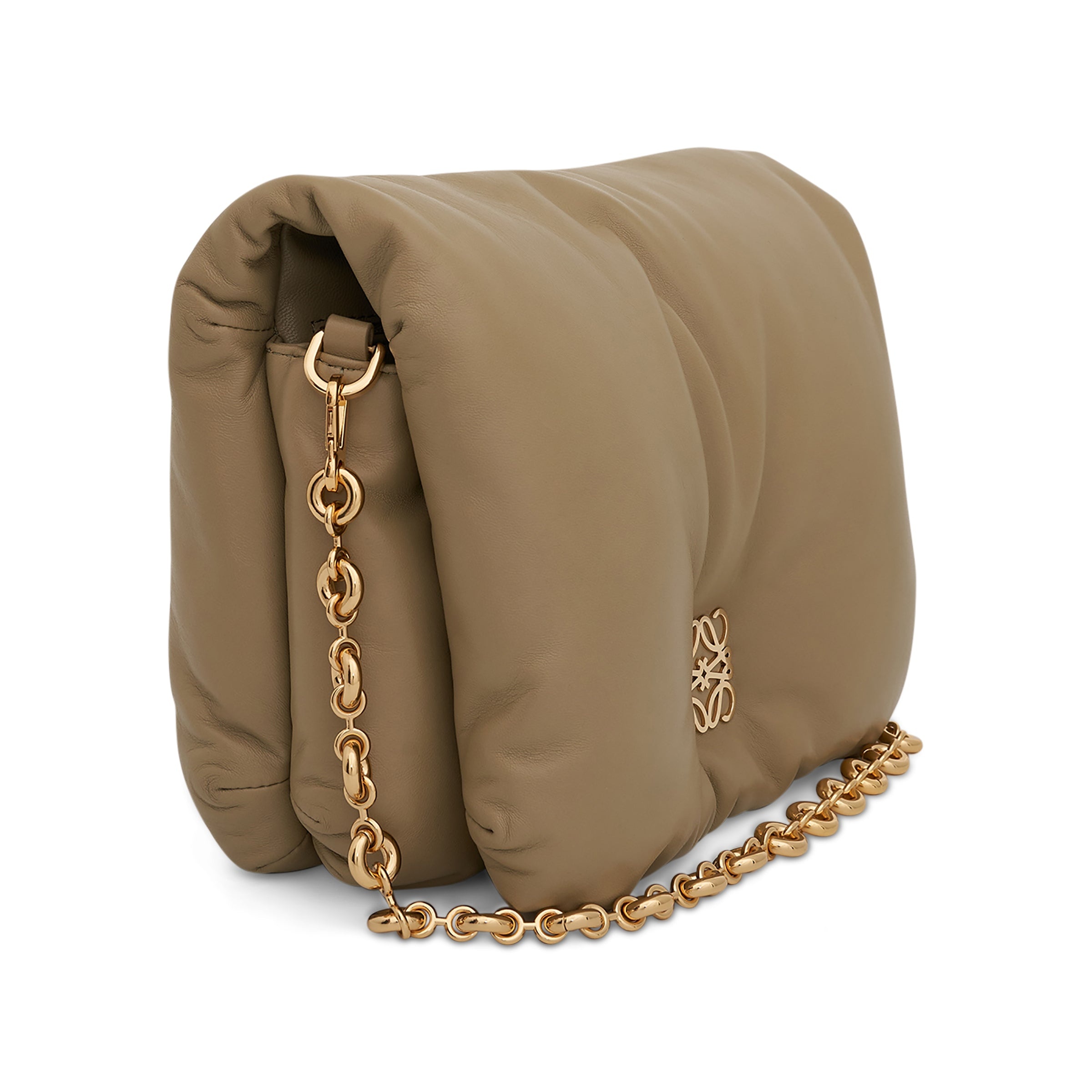 Puffer Goya Bag in Shiny Nappa Lambskin in Clay Green - 2