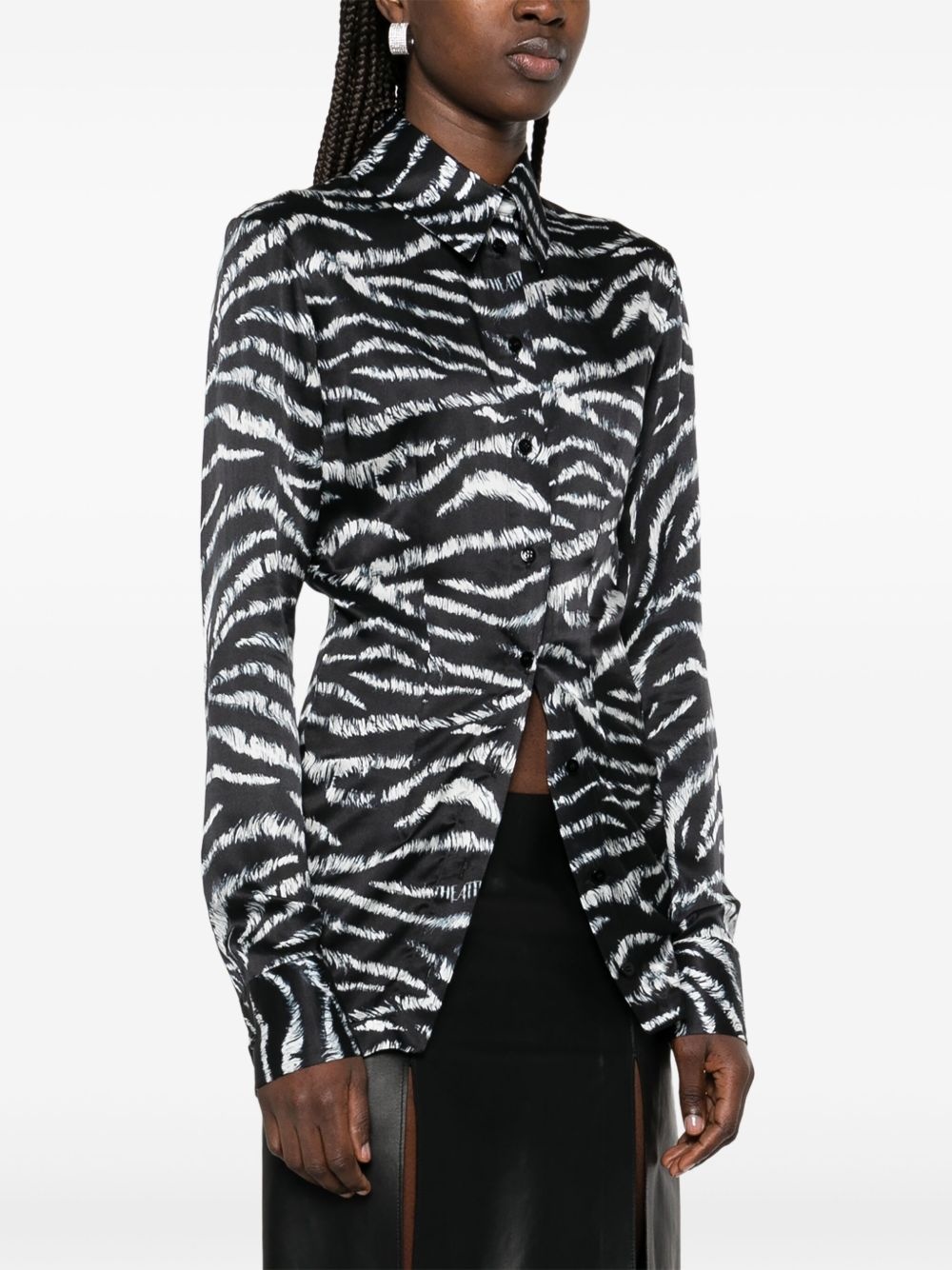 zebra-print shirt - 3