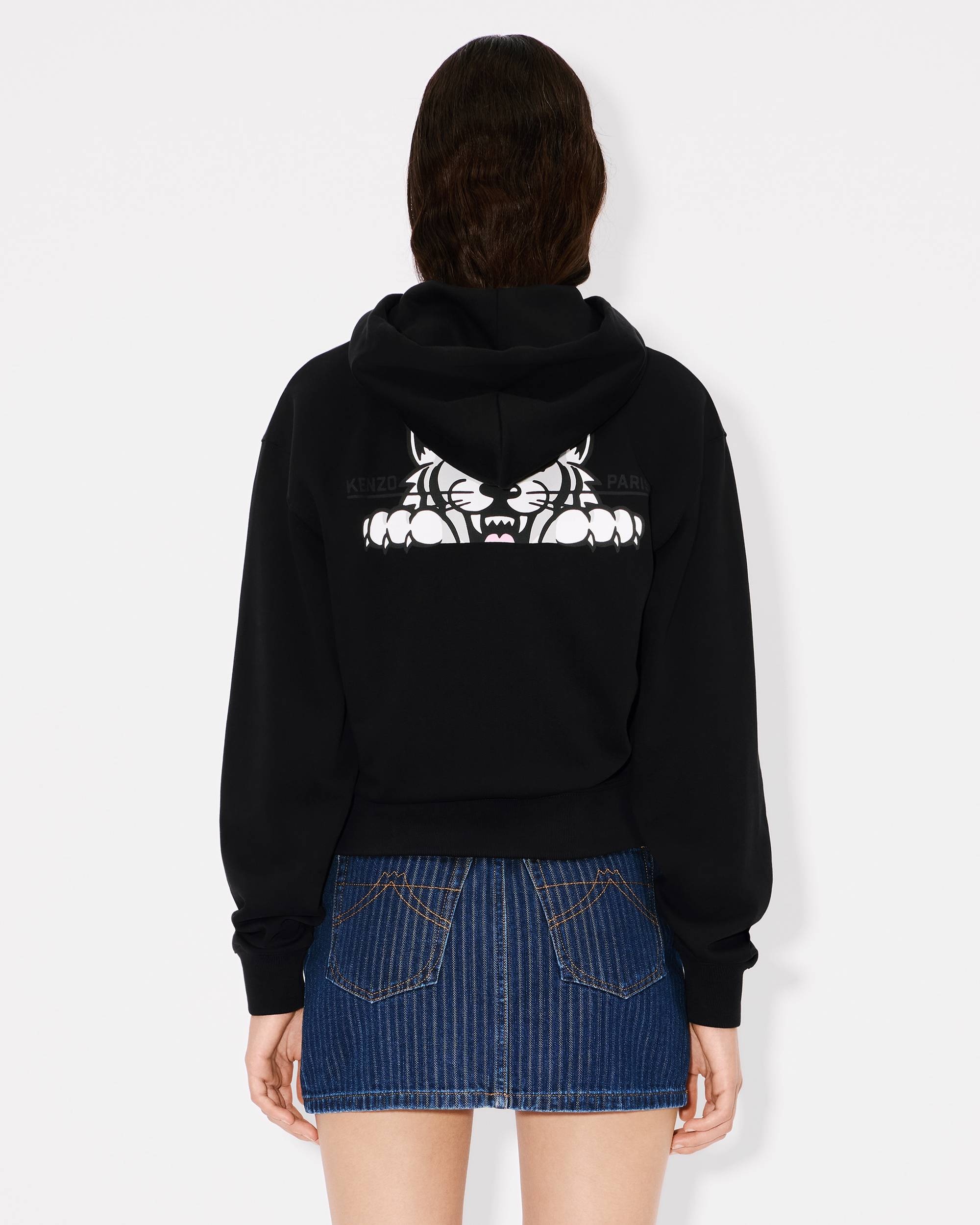 'KENZO Happy Tiger' zipped hoodie in cotton - 4