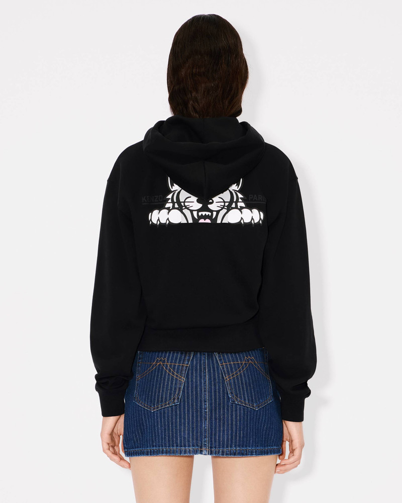 'KENZO Happy Tiger' zipped hoodie in cotton 4