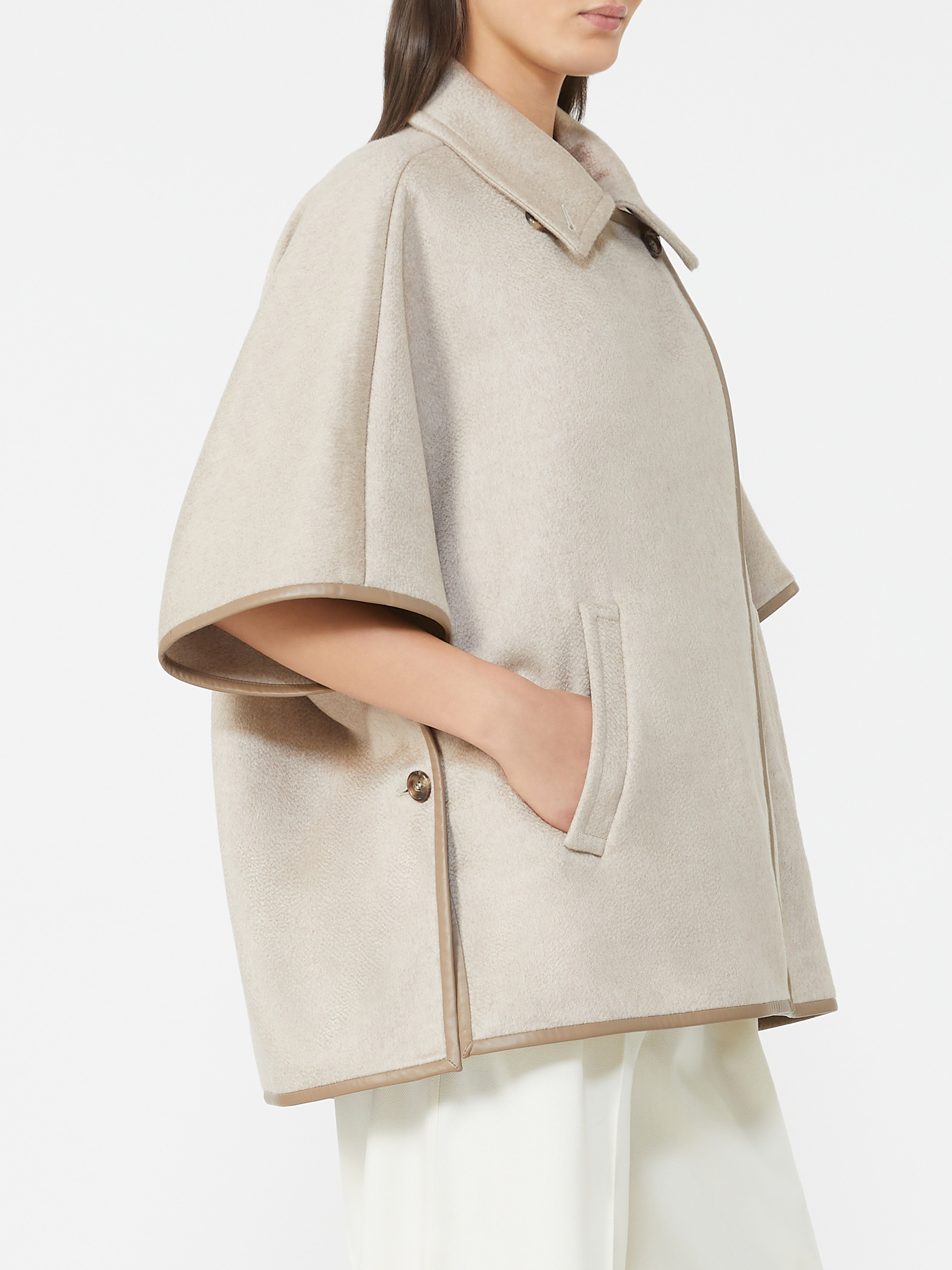 CORSARO Cashmere zibeline cape - 5