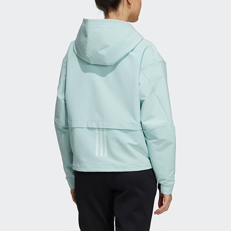 (WMNS) adidas Style Shell Jkt Casual Sports Hooded Jacket Light Blue GR3737 - 4