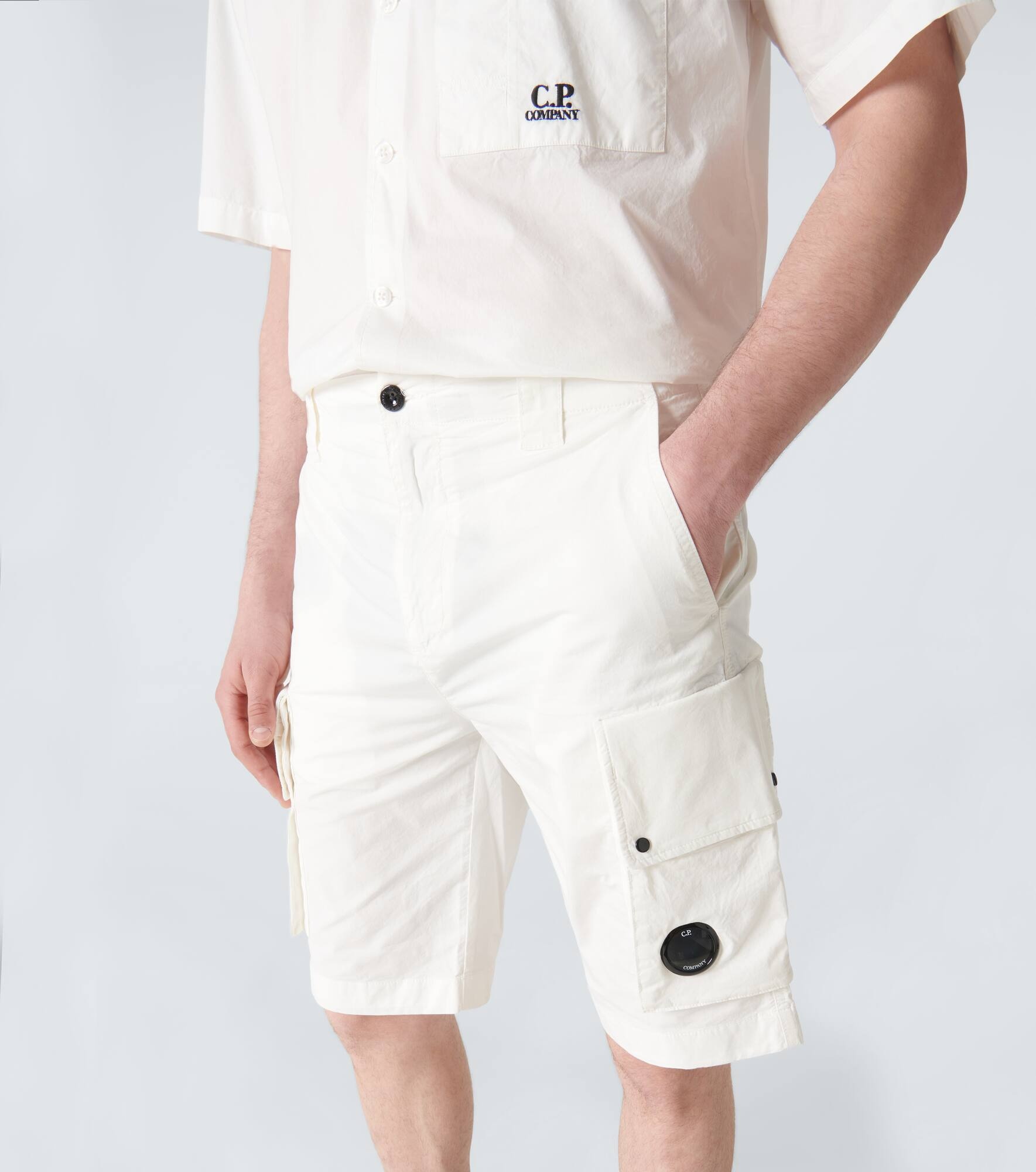 Cotton-blend twill cargo shorts - 5