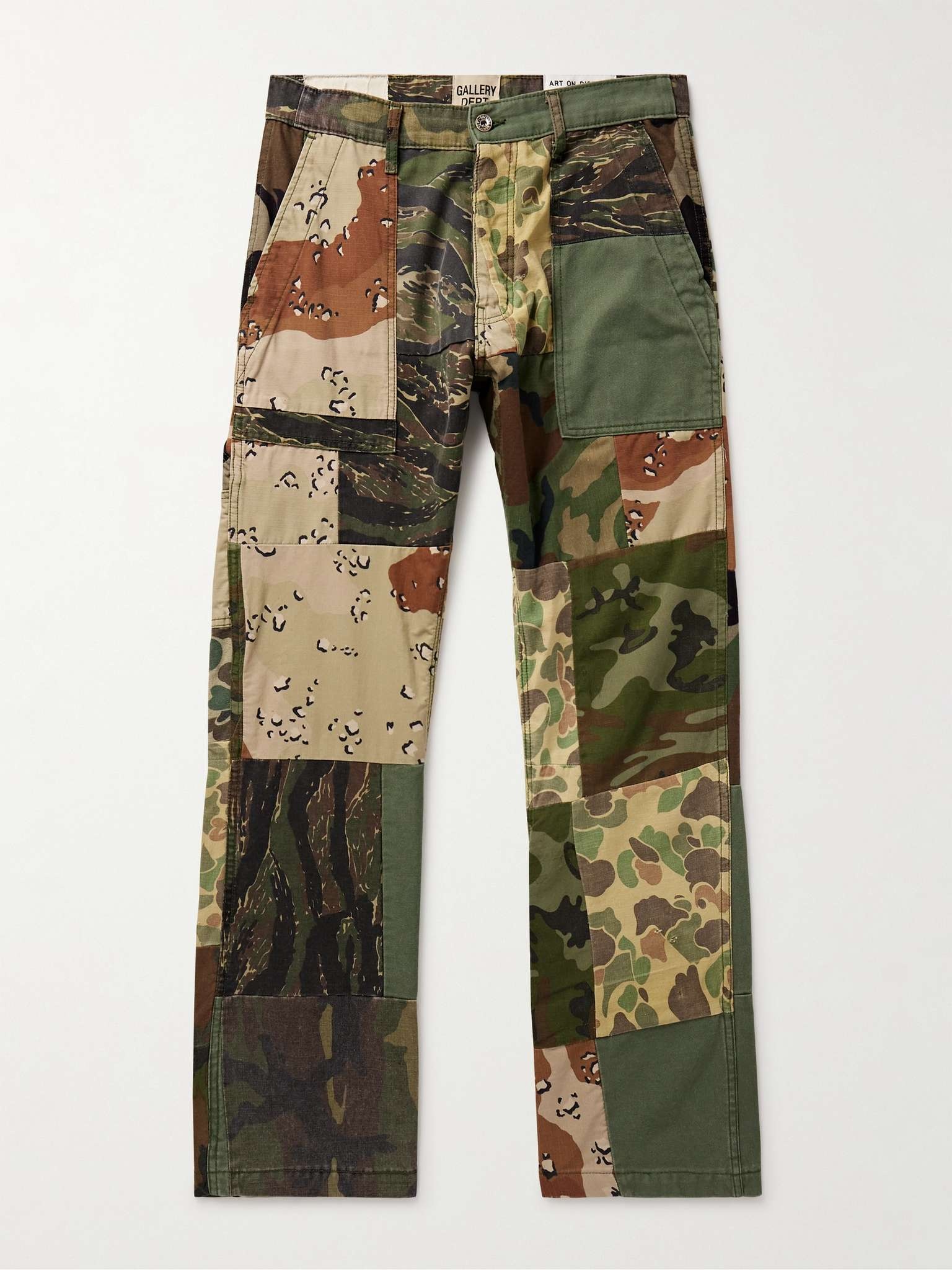 Pappy Straight-Leg Patchwork Cotton-Twill, Canvas and Ripstop Trousers - 1
